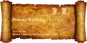 Makay Mihály névjegykártya