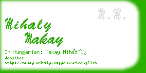 mihaly makay business card